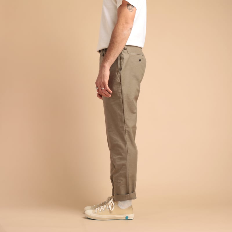 Back Nep Trousers Sepia