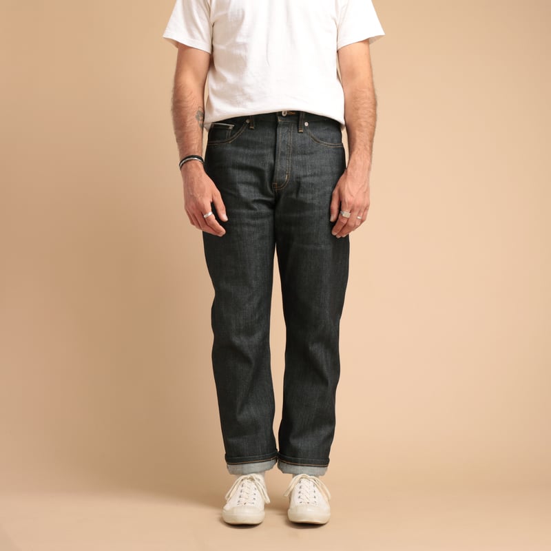 image flâneurs NAKED & FAMOUS TrueGuy Left Hand Twill Selvedge porté de face