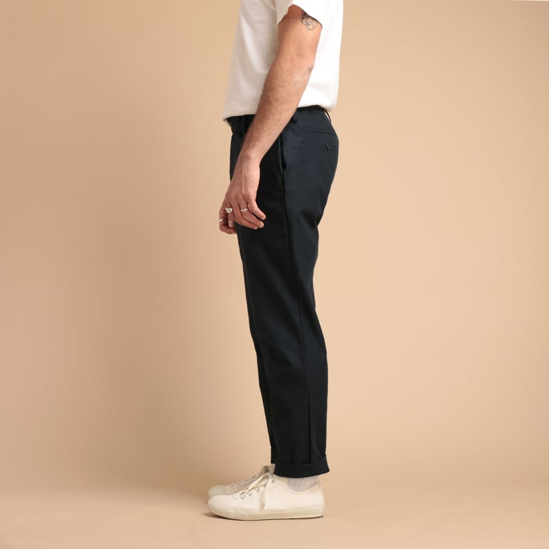 Back Nep Trousers Dark Navy