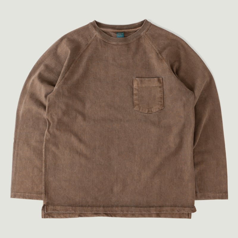 Heavy Raglan Pocket T-Shirt L/S P-Brown