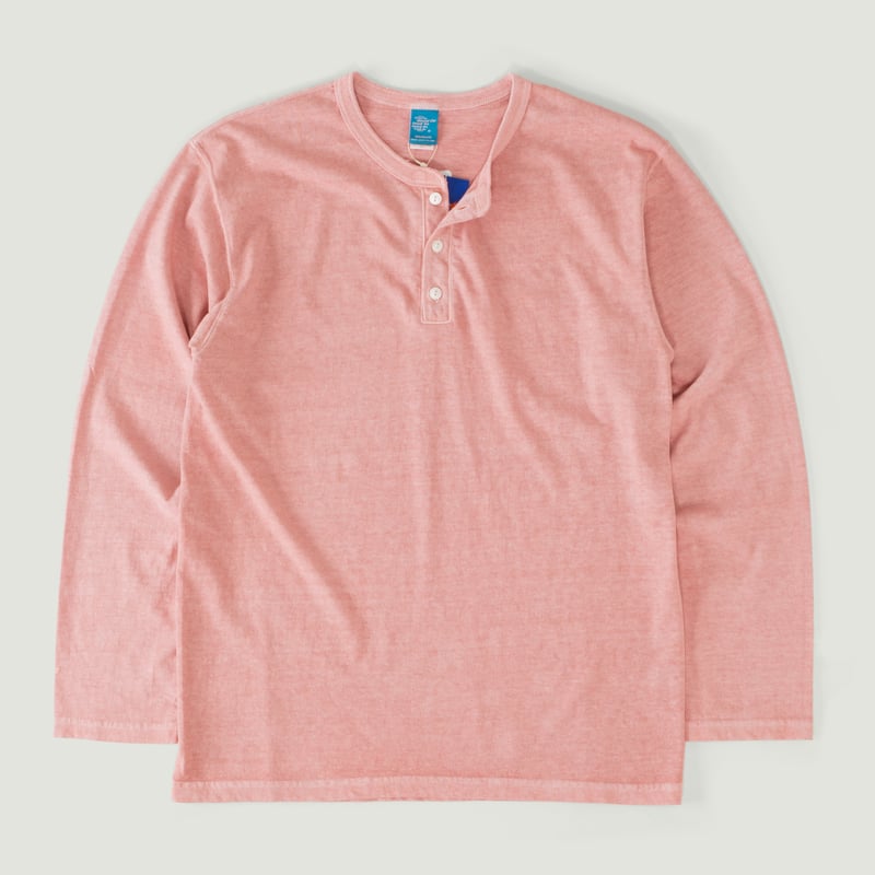 Tee-Shirt Henley Manches Longues P-Coral