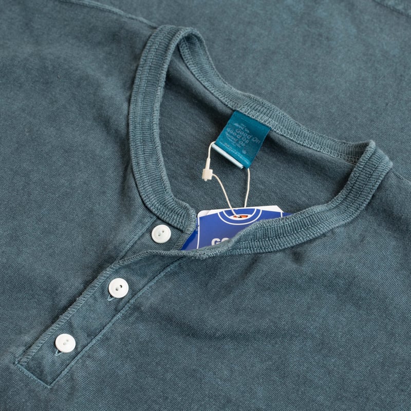 Tee-Shirt Henley Manches Longues P-Slate