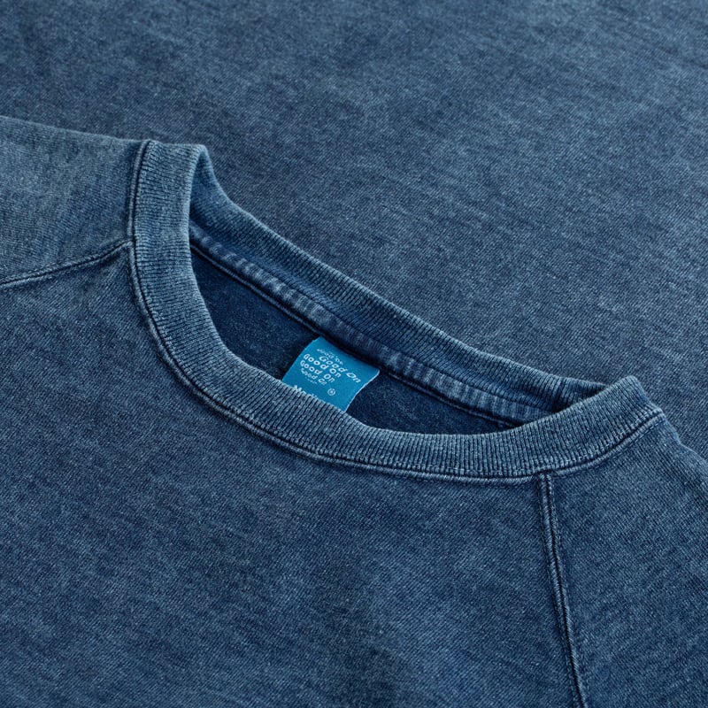 Heavy Raglan Long Sleeve Pocket T-shirt Indigo Shave
