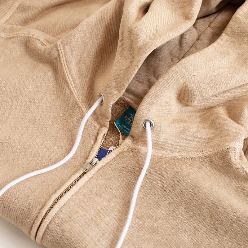 Heavy Zip Hoodie Sweatshirt in Pearl Latte