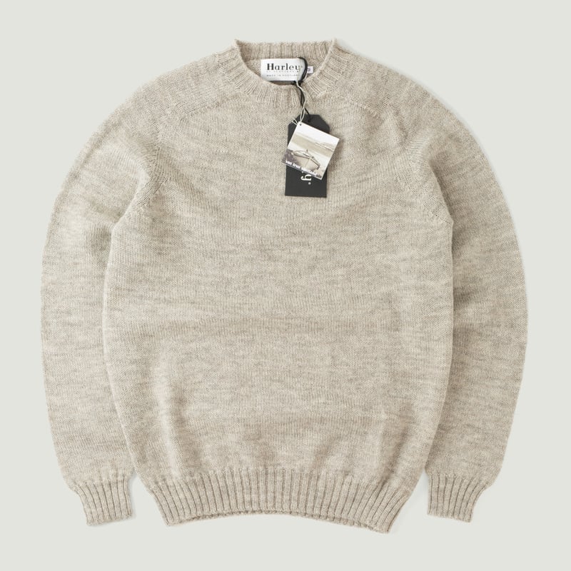 pull shetland voe HARLEY OF SCOTLAND couleur gris silver vignette