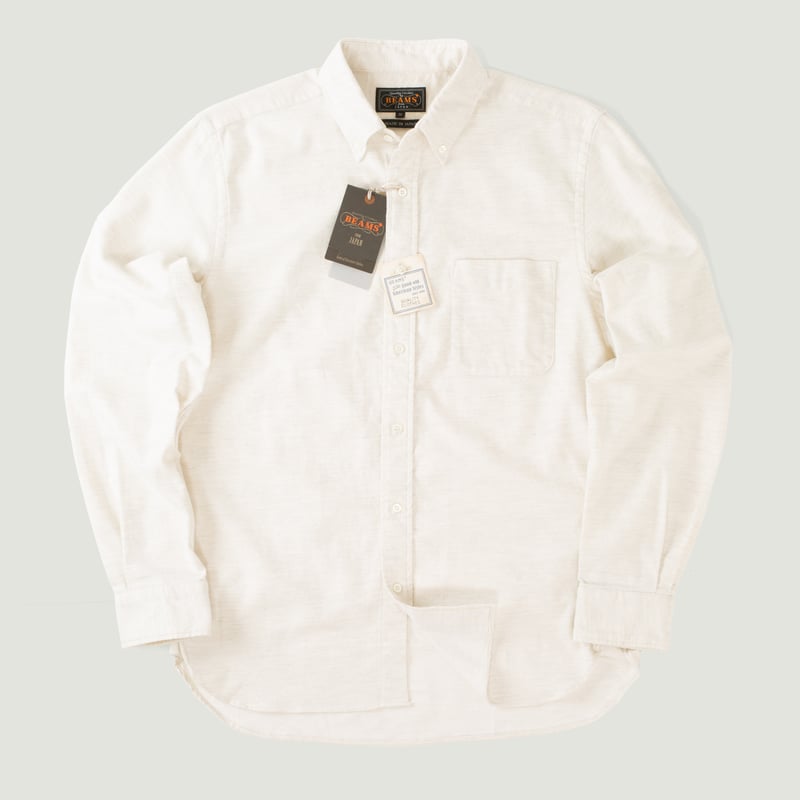 BEAMS PLUS / BD Flannel Solid Off White