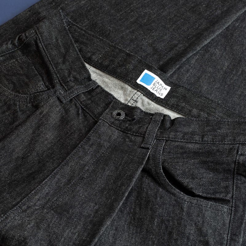 JAPAN BLUE / Dark Grey 13oz Wide Tapered 5-Pocket Pants