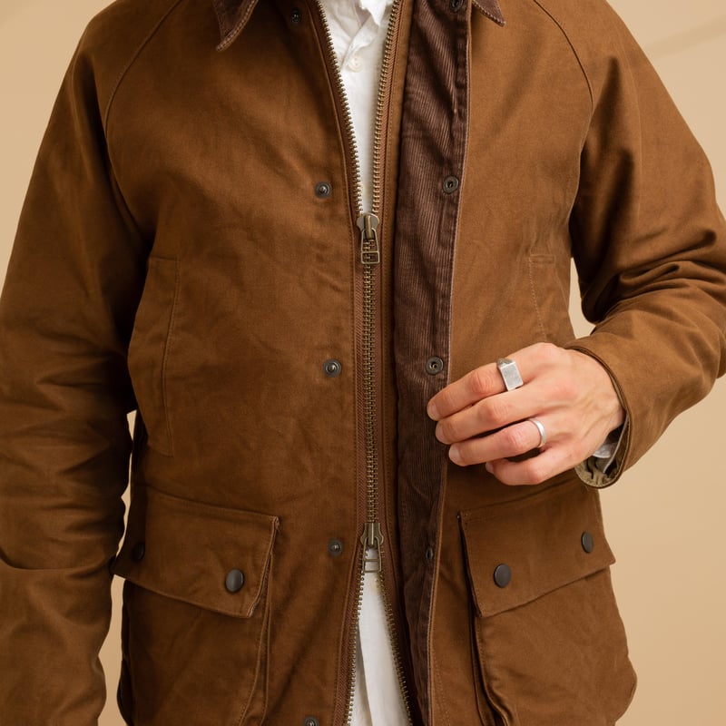 F2361 Heavy Moleskin Riding Jacket Brown