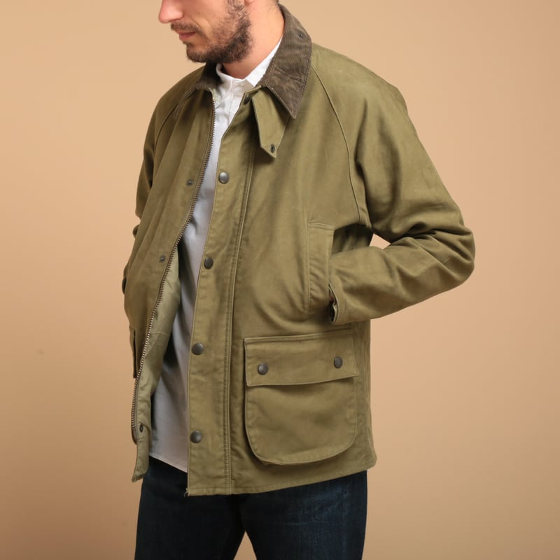 F2361 Heavy Moleskin Riding Jacket Olive