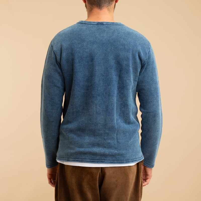 Indigo Shave Long Sleeve Sweatshirt