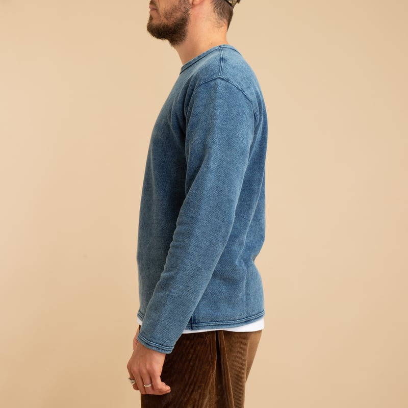 Sweatshirt Manches Longues Indigo Shave