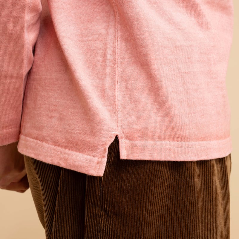Heavy Raglan Pocket T-Shirt Long Sleeve P-Coral