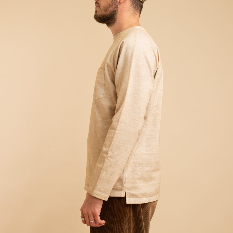 Heavy Raglan Pocket T-Shirt L/S P-Latte