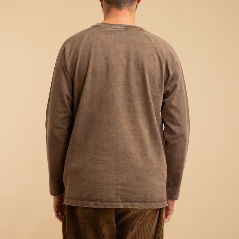 Heavy Raglan Pocket T-Shirt L/S P-Brown