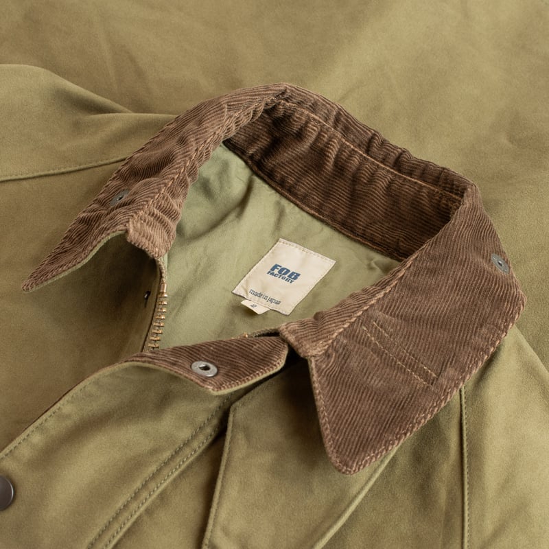 F2361 Heavy Moleskin Riding Jacket Olive