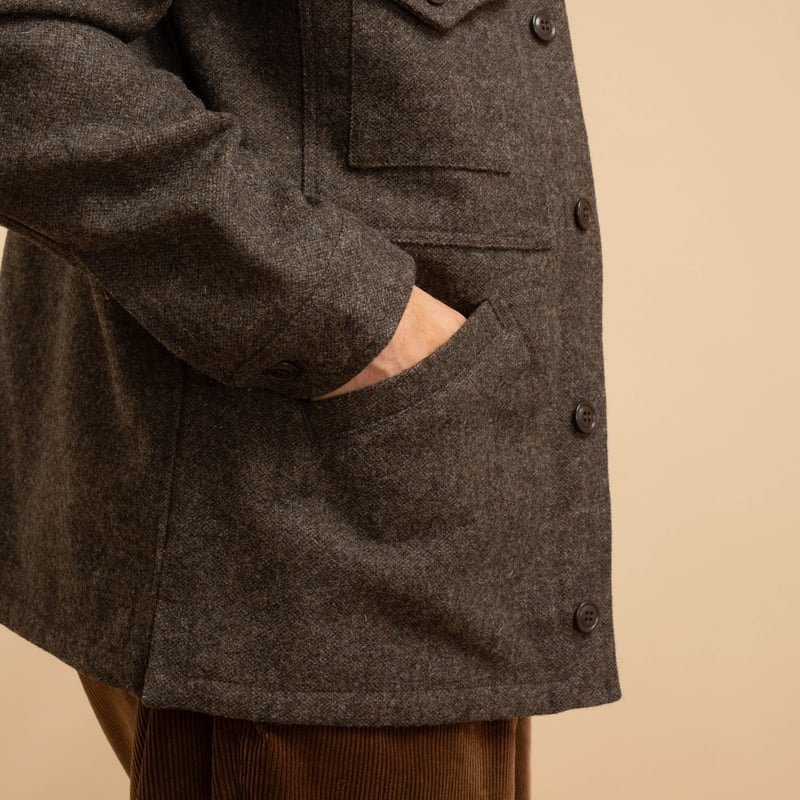 Wool Cruiser Jacket Brown