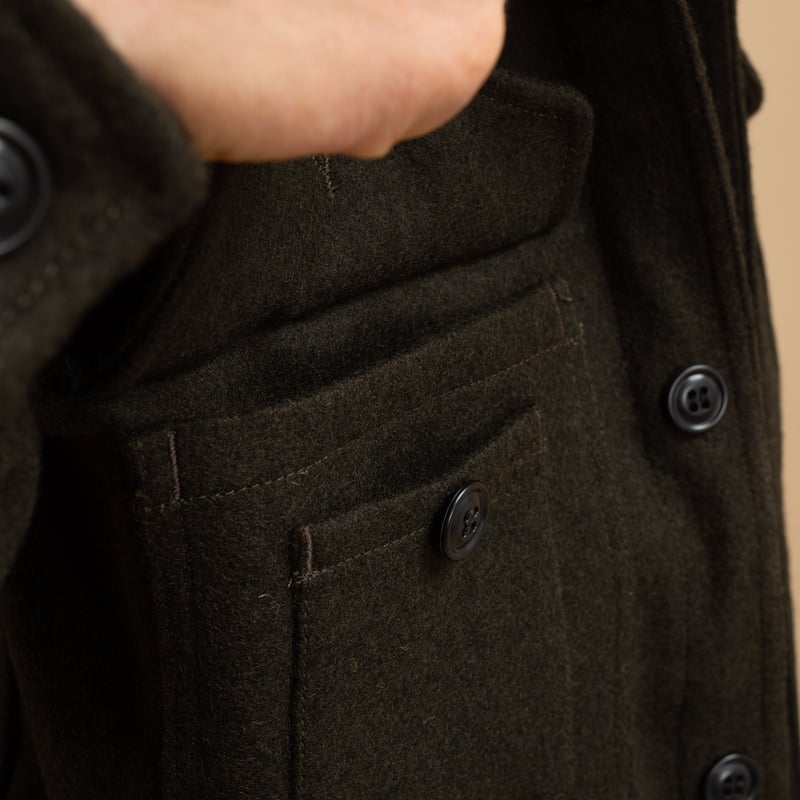 Wool Cruiser Jacket Dark Green