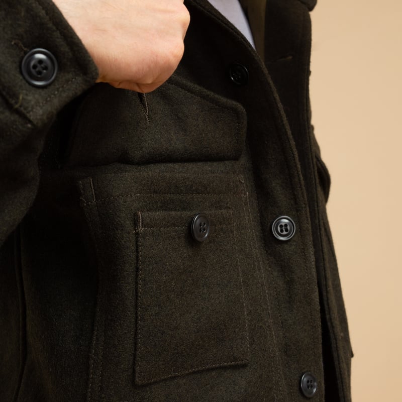Dark Green Wool Cruiser Jacket
