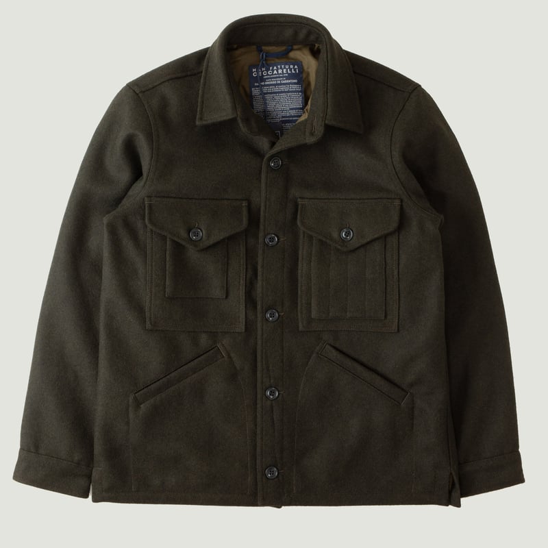 Wool Cruiser Jacket Dark Green