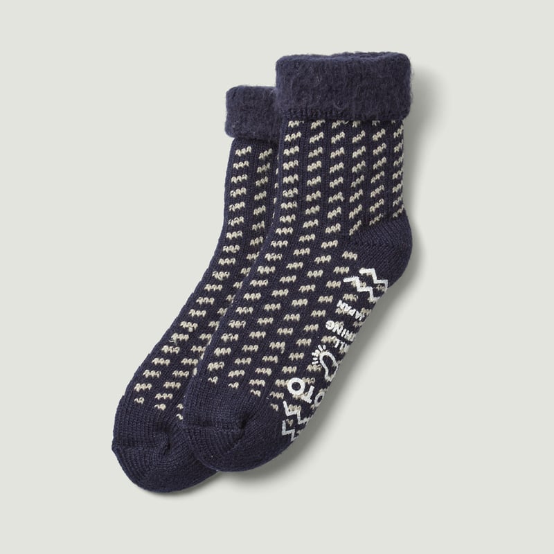 Comfy Room Socks "Bird's Eye" Navy