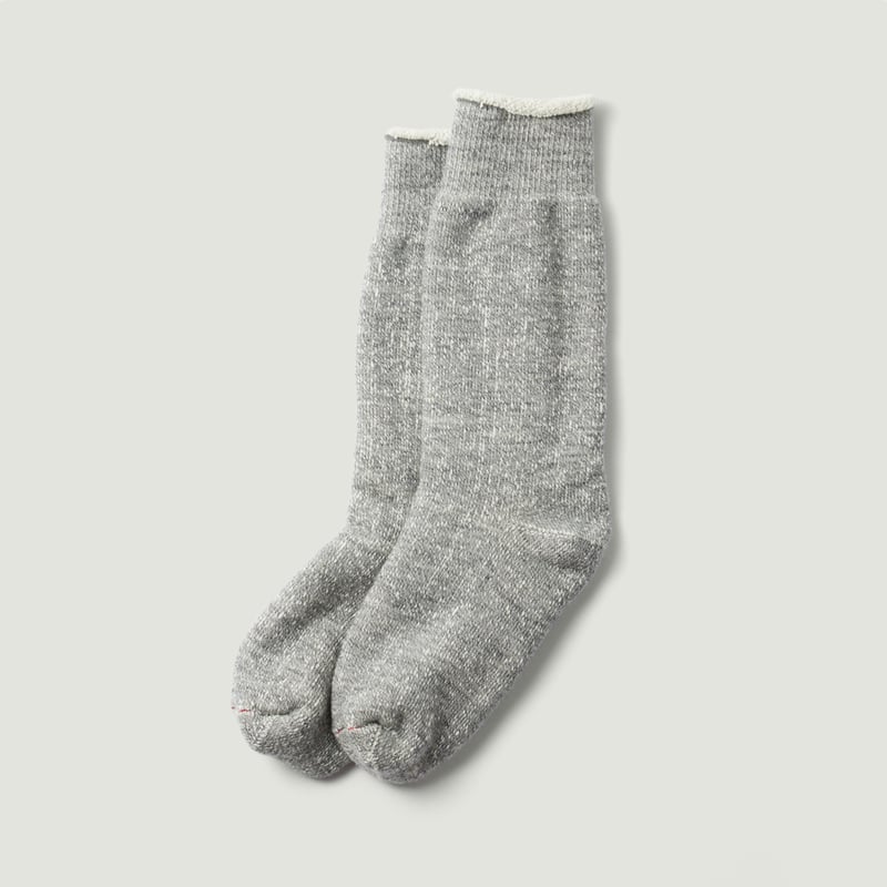 Double Face Crew Socks Gray