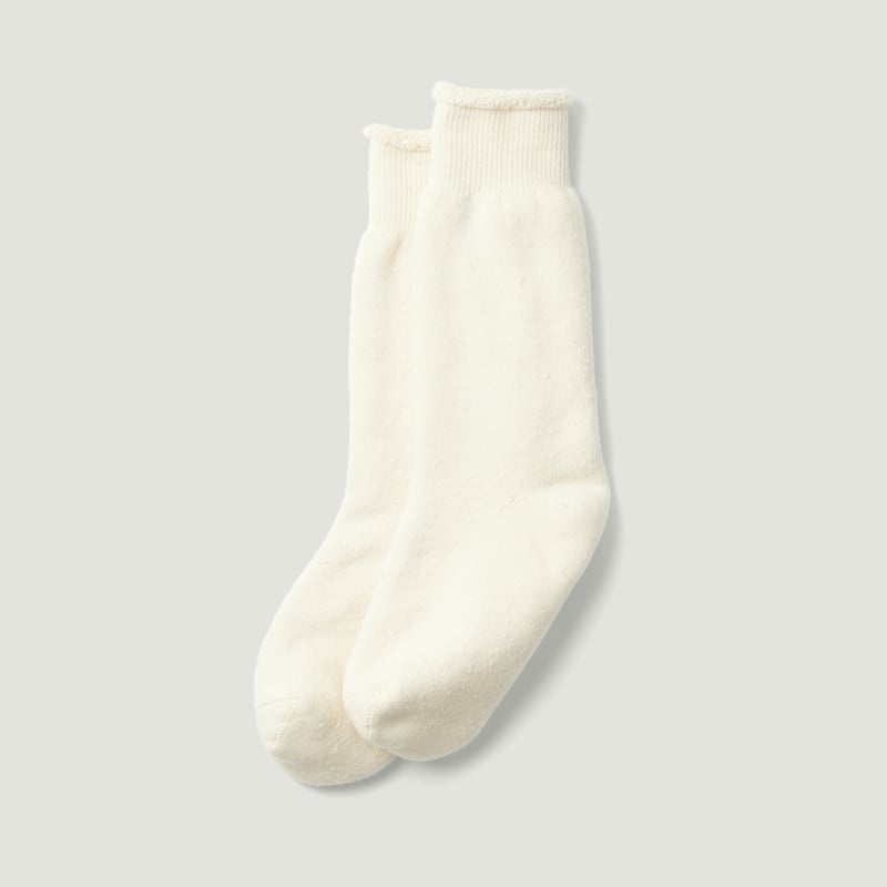 Double Face Crew Socks Ivory
