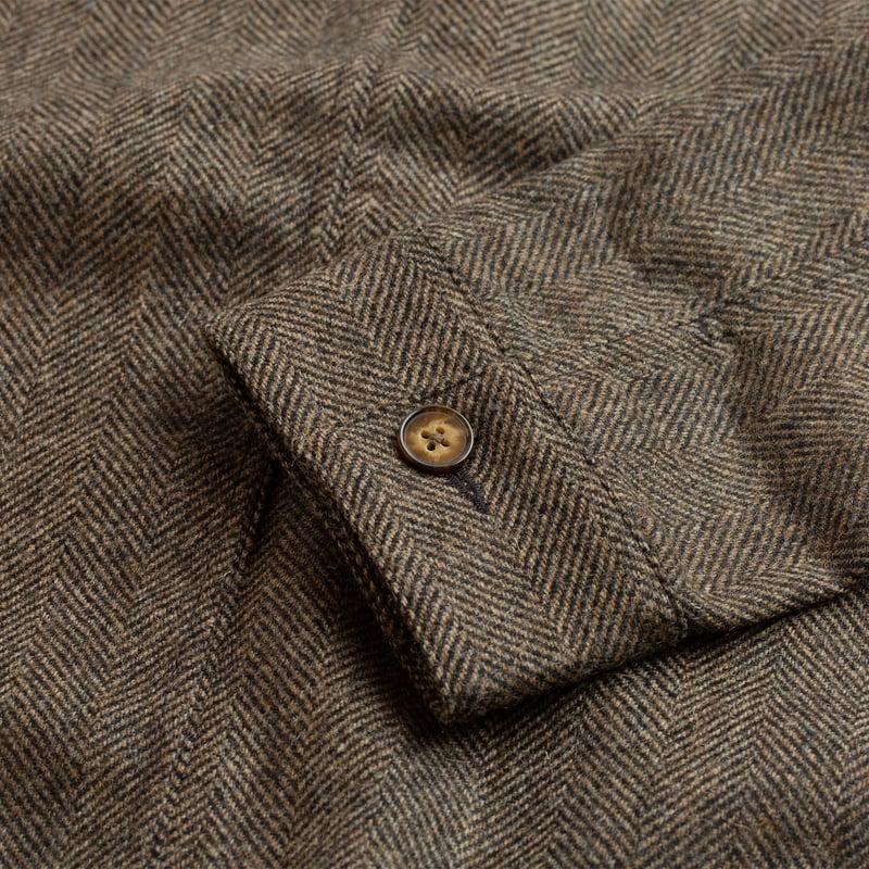 Labura Herringbone Wool Brown