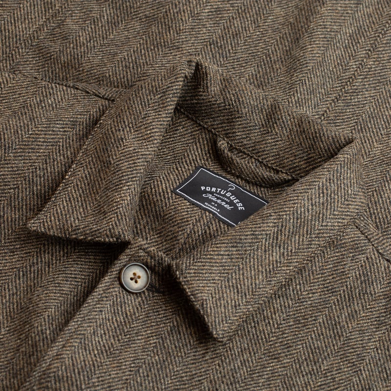 Labura Herringbone Wool Brown