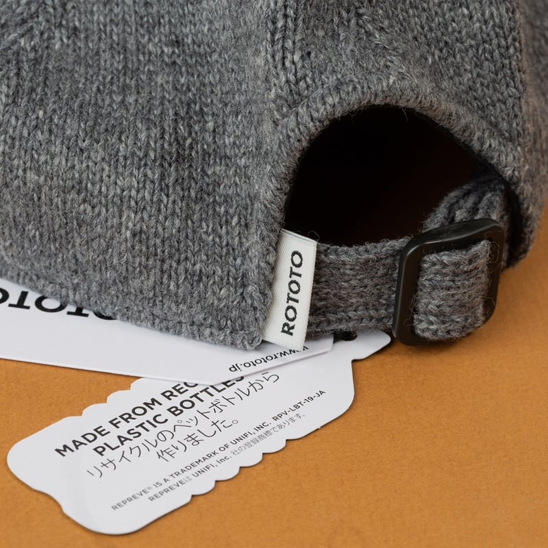 Recycle W/P 6 Panel Knit Cap D.Gray