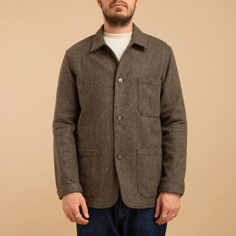 Labura Herringbone Wool Brown