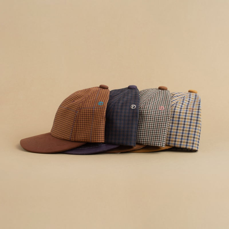 Check Bicolore Cap Beige