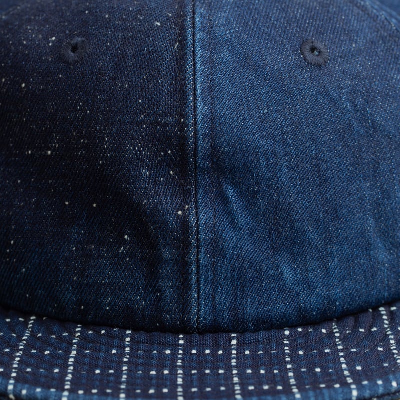 6-Panel Denim/Sashiko Cap Navy