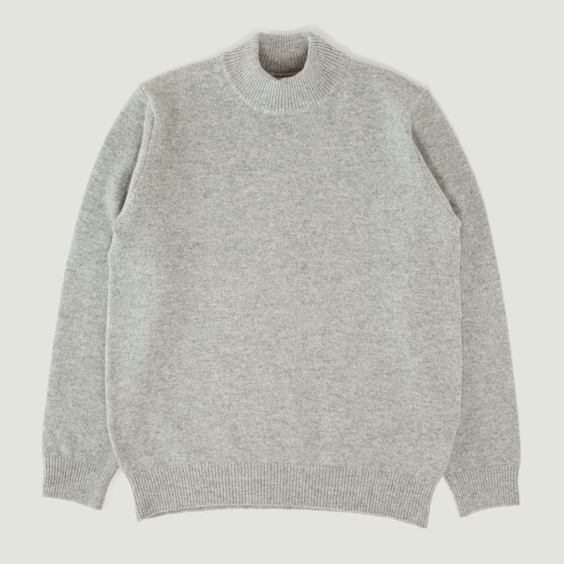 Wool/Cashmere Turtleneck Sweater Light Gray