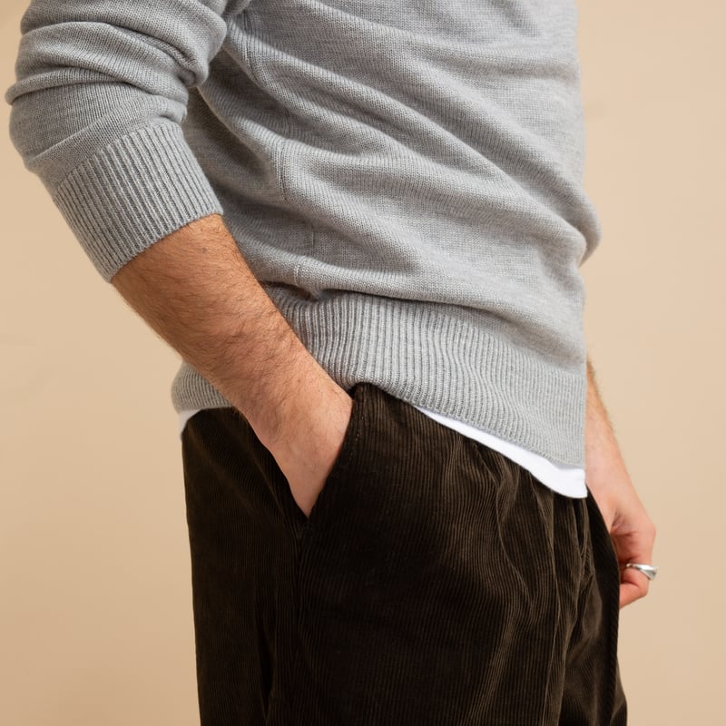 Light Gray Wool Turtleneck Sweater