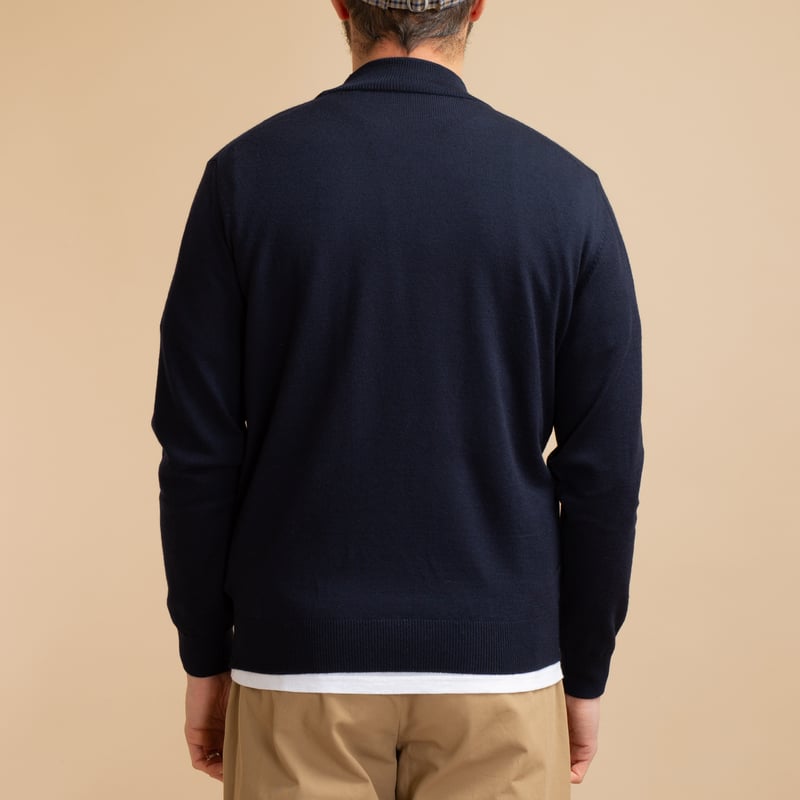 Navy Merino Turtleneck Sweater