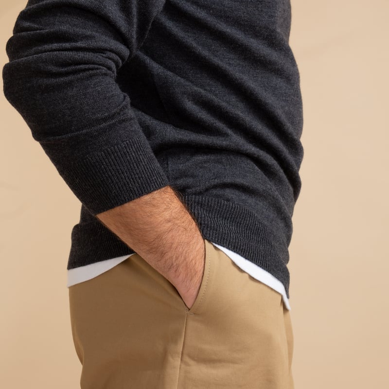 Charcoal Gray Merino Turtleneck Sweater