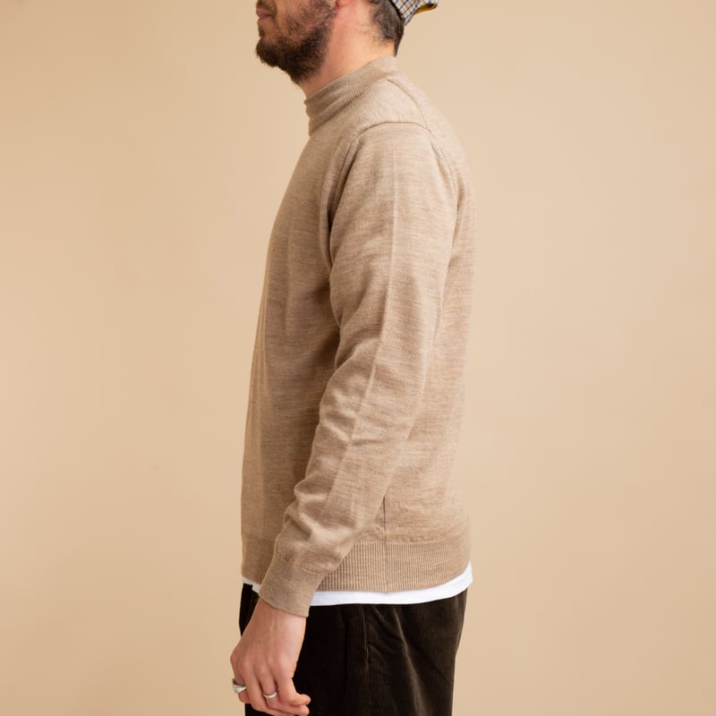 Light Brown Merino Turtleneck Sweater