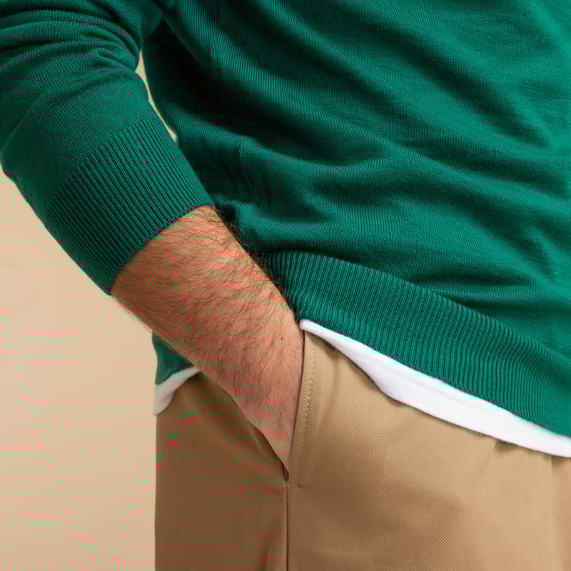 Grass Green Merino Turtleneck Sweater