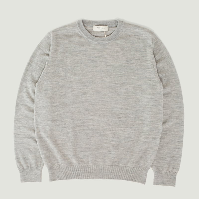 Pull Mérinos Col Rond Light Gray