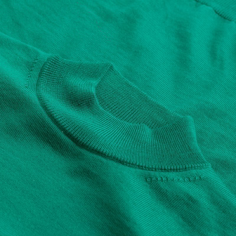 Grass Green Merino Turtleneck Sweater