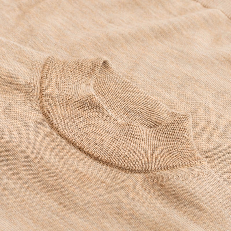 Light Brown Merino Turtleneck Sweater