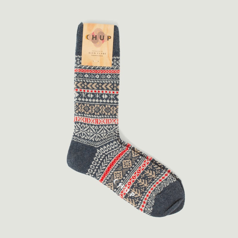 Chaussettes Laine Quiet Forest Denim