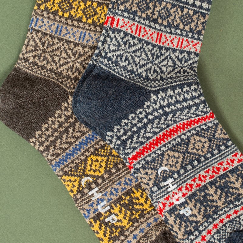 Chaussettes Laine Quiet Forest Denim