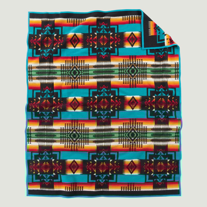 Large Chief Joseph Black Jacquard Blanket