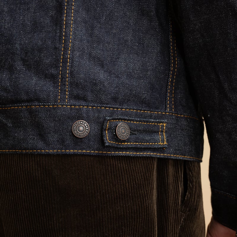 "NO COMPLY" New Trucker Jacket 13.5 oz Indigo Selvedge