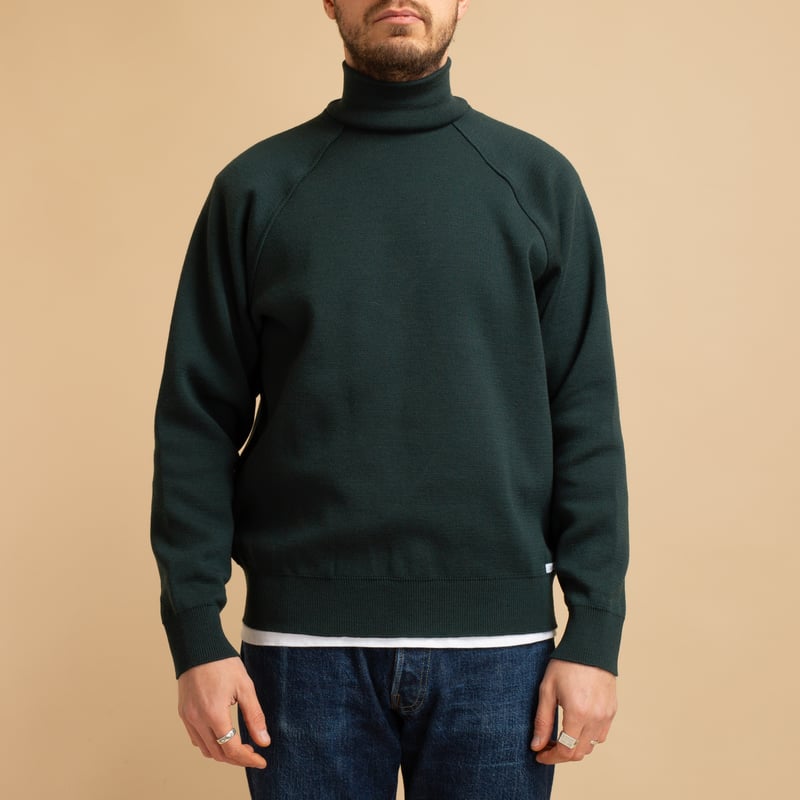 Dark Green Milano Turtleneck Sweater