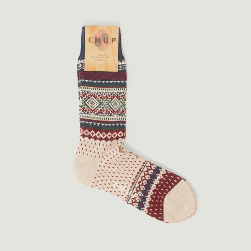 Log Home Ivory Socks