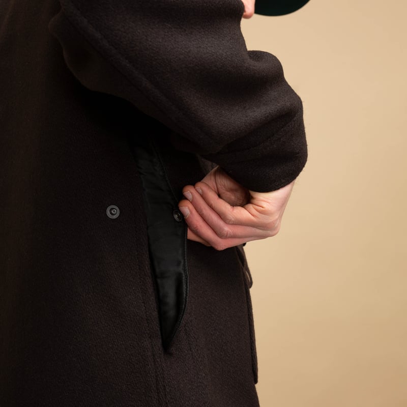 "SURE MFG" Mackinaw Wool Cruiser Jacket in Dark Brown