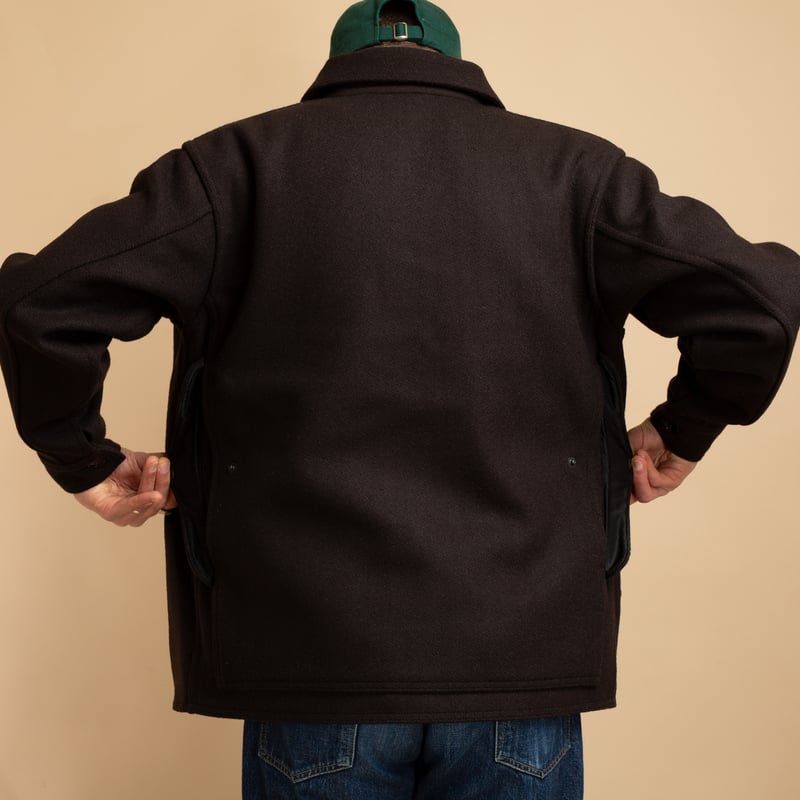 "SURE MFG" Mackinaw Wool Cruiser Jacket in Dark Brown