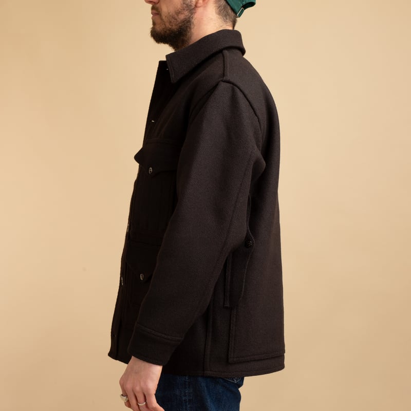 "SURE MFG" Mackinaw Wool Cruiser Jacket in Dark Brown